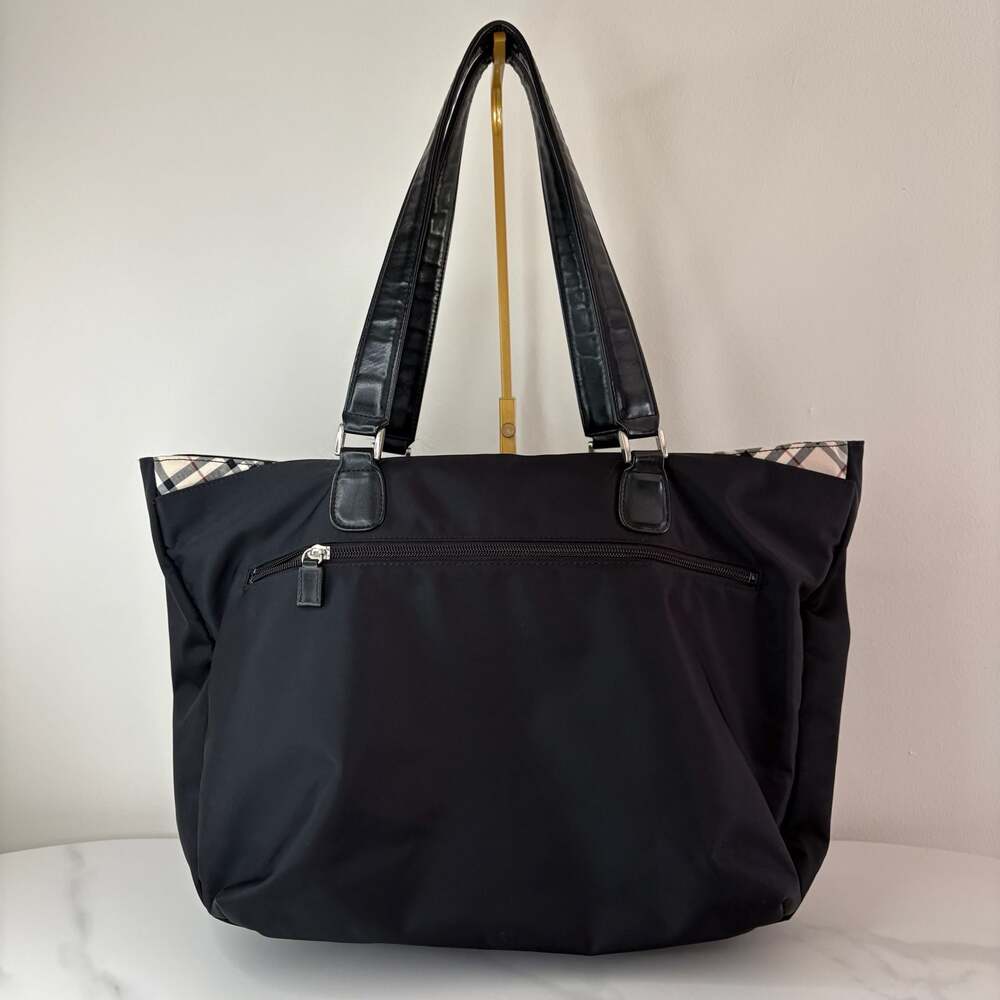 Burberry Nylon Tote Bag with Nova Check Trim - Picture 7 of 15